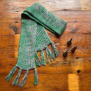 🍂Knitted Scarf - Green/Tan/Gray/Red
